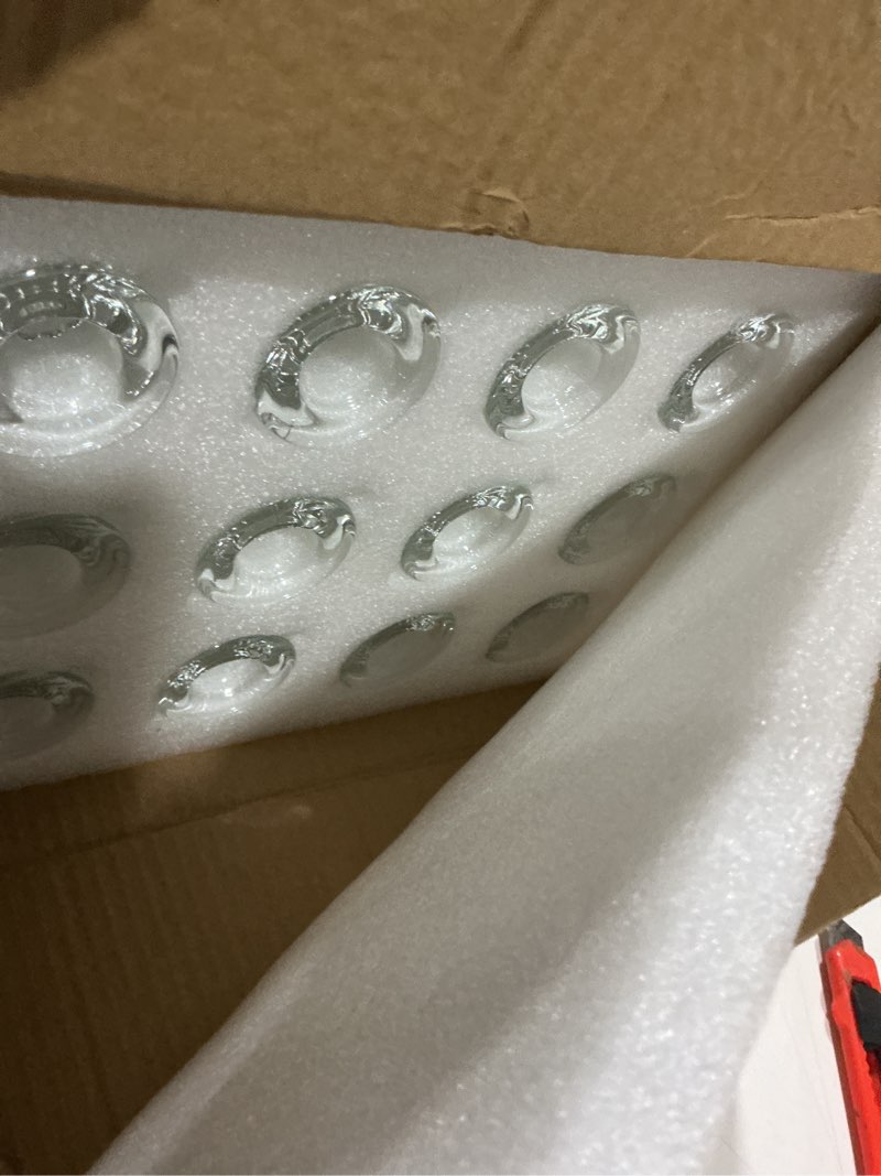 Condition photo showing Good Condition for 12 sets glass hurricane candle holders - 12.6” glass candlestick holders with clear tall cylinder candle sleeves for wedding, christmas table decor (12)