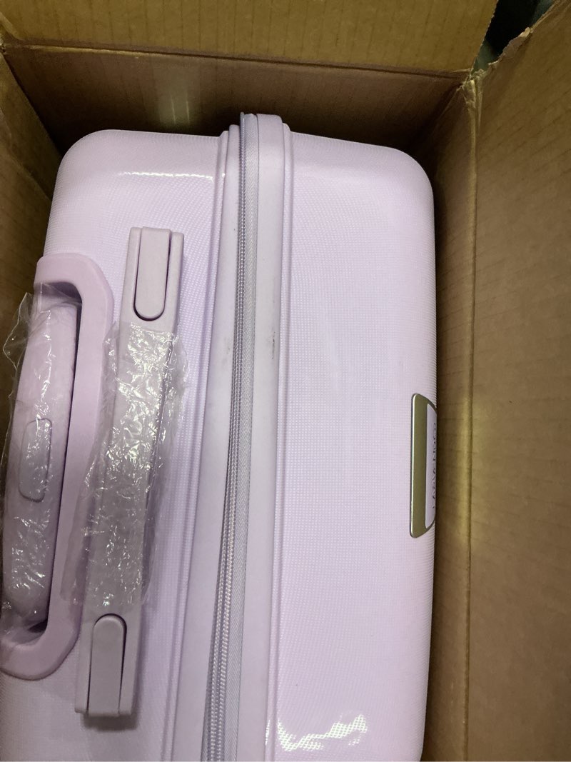Condition photo showing As Is for LARVENDER Luggage Sets 3 Piece with Duffel Bag Hardside PP carry on suitcase with 360° Spinner Wheels TSA Lock for Men Women, Purple Lavender-20inch 3 Piece Set(20inch)