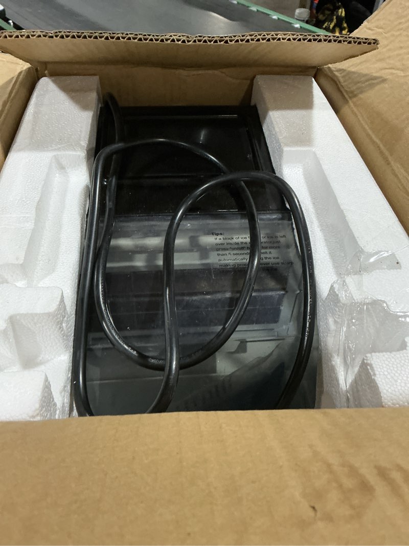 Condition photo showing As Is for EUHOMY Ice Cube Maker Machine Countertop, 2 Ways to Add Water, 45Lbs/Day 24 Pcs Ready in 13 Mins, Self-Cleaning Portable Compact, with Ice Scoop & Basket, Perfect for Home/Kitchen/Office/Bar