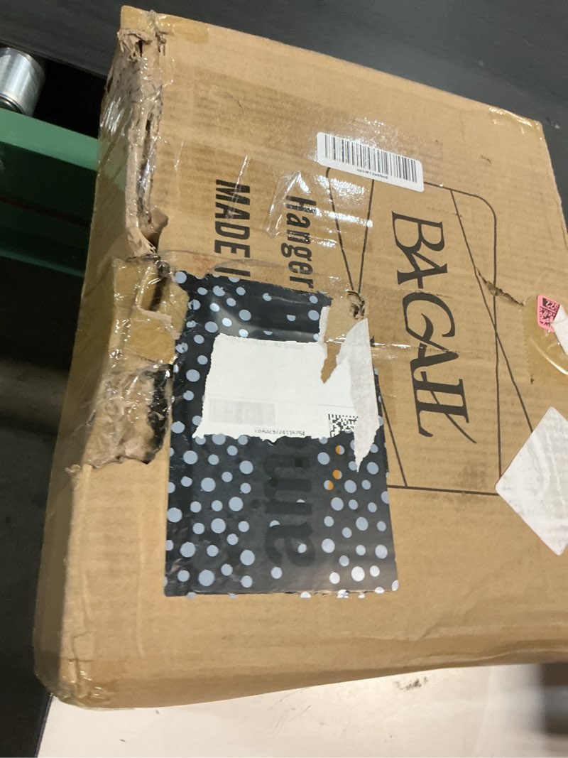 Condition photo showing New/Like New for bagail plastic hangers 50 pack with non-slip design,0.2 inches thick, 360°swivel hook space saving organizer for bedroom closet,shirts,pants(purple- s shaped)