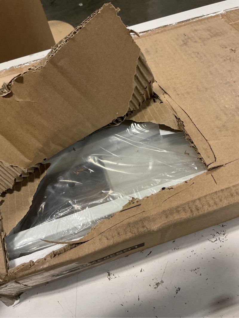 Condition photo showing As Is for SONGMICS BELLAH Collection - Nightstand with Charging Station and App-Controlled Adjustable LED Lights, Bed Side Table, 2 Drawer and 1 Open Shelf, Bedroom, Cloud White and Snow White ULGS302WH01S Cloud White + Snow White 2 Drawers