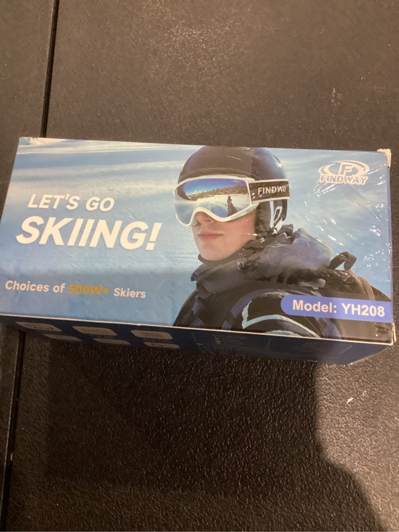 Condition photo showing Good Condition for findway Ski Goggles OTG - Over Glasses Snow/Snowboard Goggles for Men, Women & Youth - 100% UV Protection A1-white Silver Vlt 10%