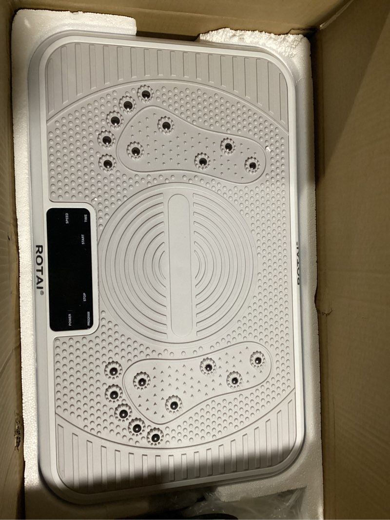 rotai vibration plate exercise machine, whole body workout power vibrate fitness platform vibration plate for lymphatic drainage, weight loss, toning, shaping & wellness (grey)