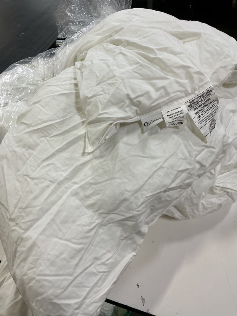 Condition photo showing As Is for premium down duvet insert full/queen white