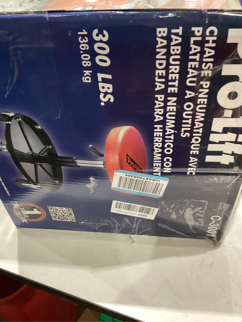 Condition photo showing Good Condition for Pro-Lift C-3001 Pneumatic Chair with 300 lbs Capacity – Black / Red