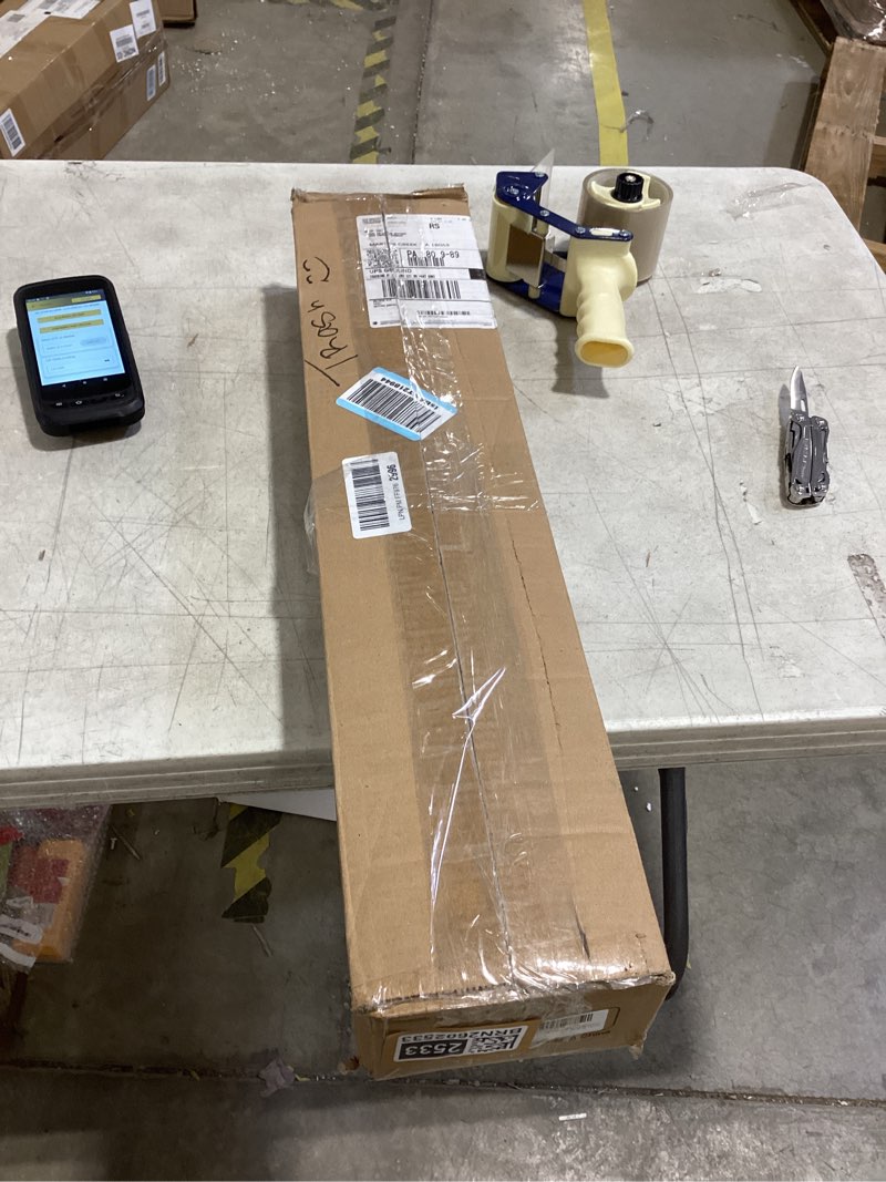 Condition photo showing As Is for 360° Rotate LED Dimmable Bathroom Vanity Light Fixtures, 1600LM Acrylic Matte Black Vanity Lights fo