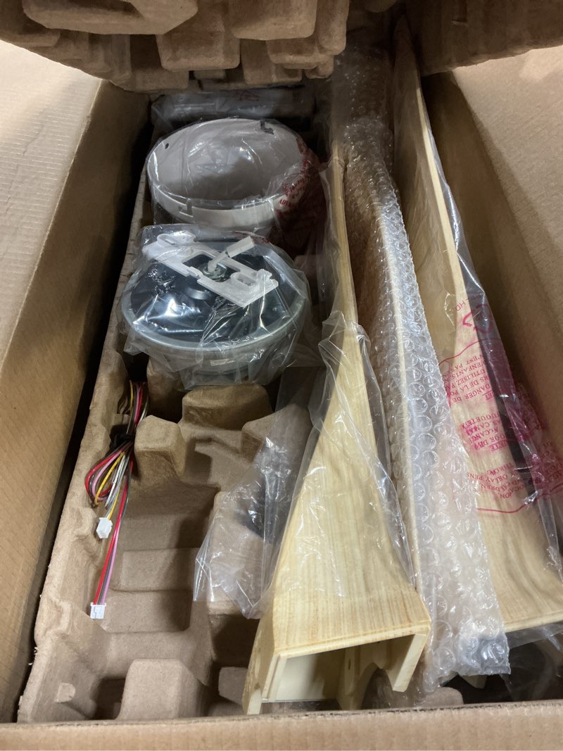 Condition photo showing New/Like New for taloya 52 inch ceiling fans with lights and remote, flush mount low profile ceiling fan with reversible dc motor abs blades for bedroom living room kitchen light oak finish light oak 52 inch