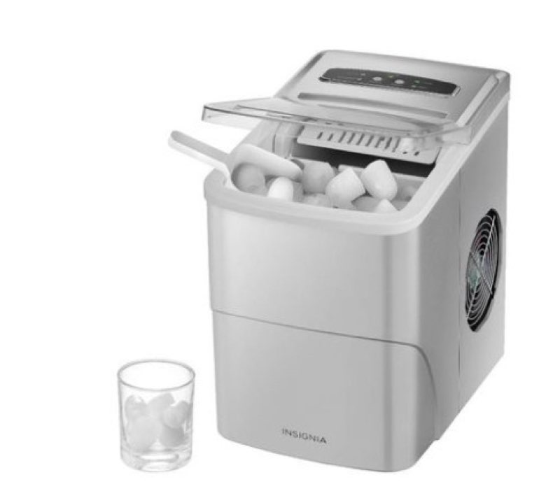 Insignia™ - Portable Ice Maker with Auto Shut-Off - Silver