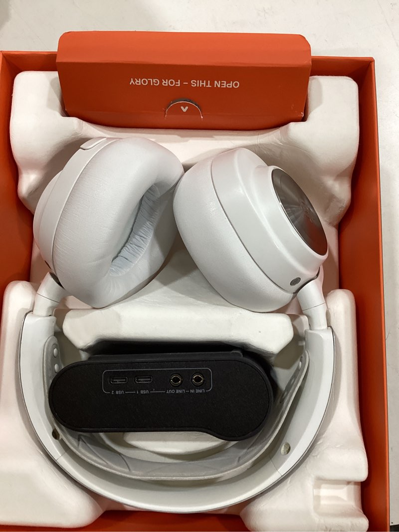 Condition photo showing As Is for steelseries arctis nova pro wireless multi-system gaming headset — neodymium magnetic drivers — active noise cancellation — 2 battery system — clearcast gen 2 mic — pc, ps5, ps4, switch, mobile pc white