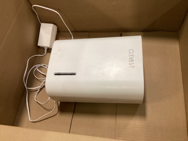 Condition photo showing As Is for CLEVAST Small Dehumidifier for Home - 30 OZ Mini Quiet Dehumidifiers for Bathroom, Upgraded Portable Compact Air Dehumidifier for Room, Closet, RV, Camper, House (Not Cordless)