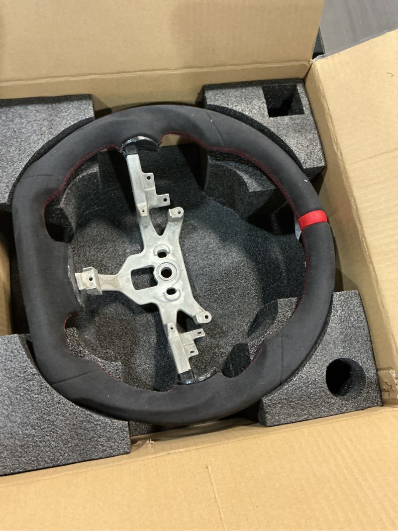 Condition photo showing Good Condition for steering wheel for corvette c6 2006-2011 suede leather with optional carbon fiber trim double d flat-top&bottom compatible with stingray z06 zr1