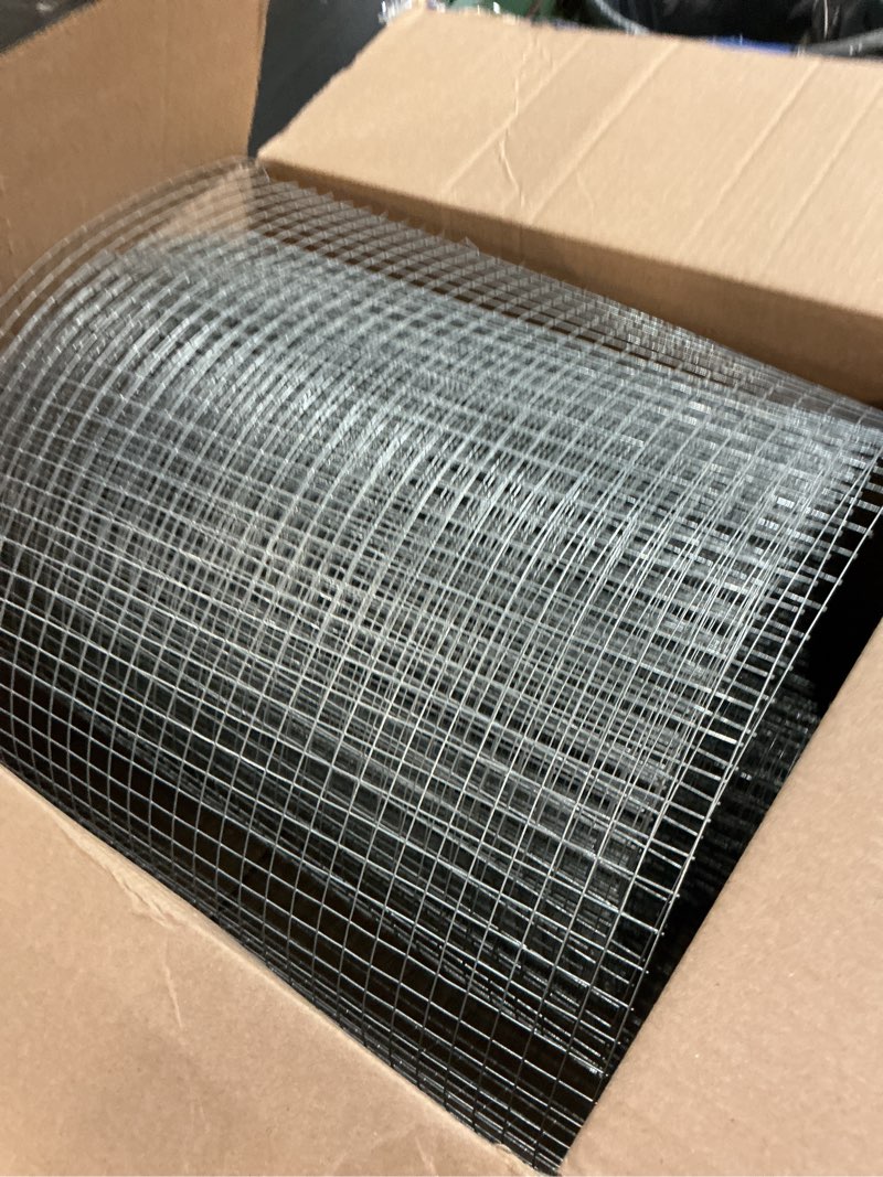 Condition photo showing As Is for gartist 1/2inch 16"x50' chicken wire fencing roll, galvanized hardware cloth, 19ga hot-dip welded preventing snakes, raccoons and foxes 19g 1/2 16"x50' silver