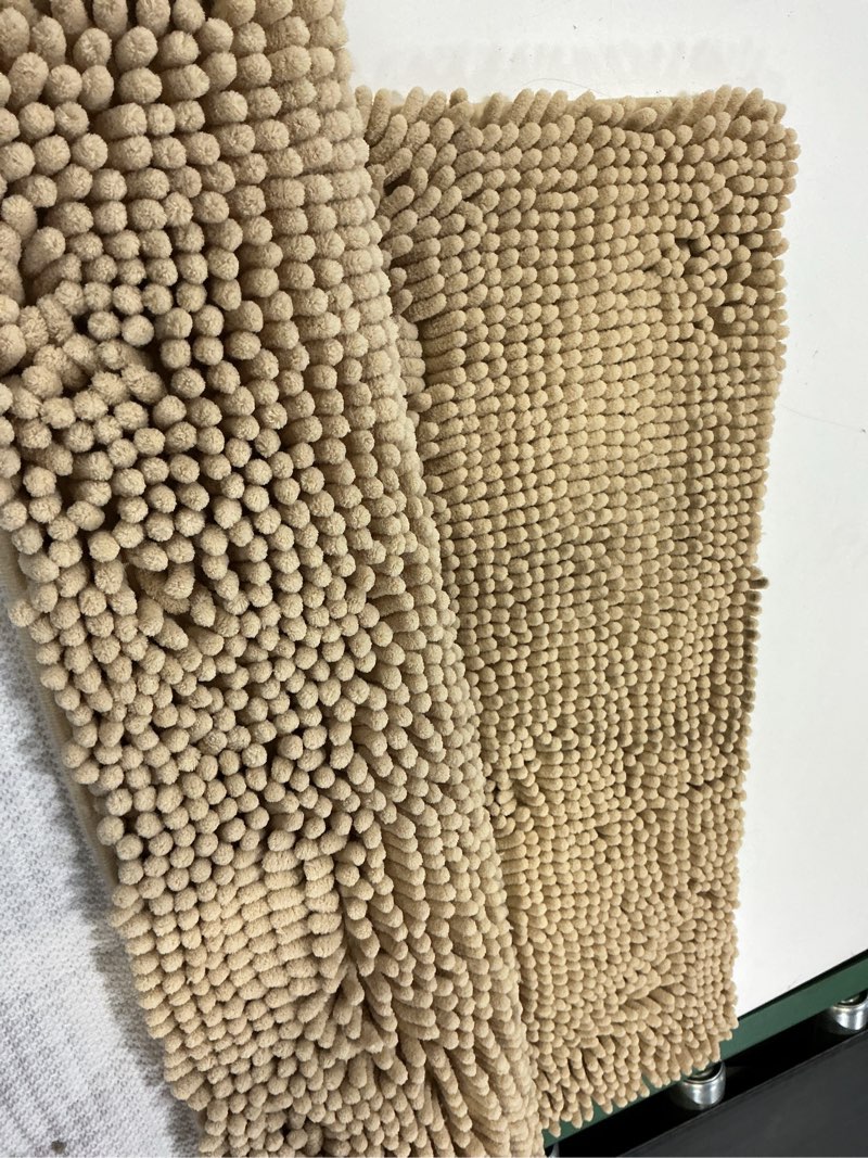 Condition photo showing Good Condition for muddy mat® | super absorbent door mat indoor, microfiber quick dry chenille entryway rug, non-slip front door mat, indoor mats for entryway, machine washable pet rug, beige 24"x72" beige 24" x 72"