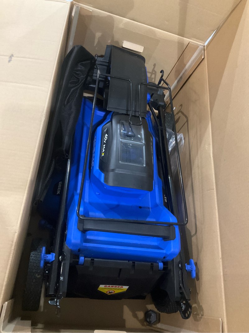 Condition photo showing As Is for kobalt 40-volt 21-in brushless 