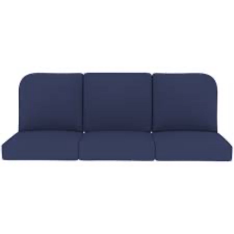 outdoor deep seat cushion set of 3, 22 x 24 inch patio chair cushions with water-repellent & uv-resistant olefin cover, eco-friendly seat & back cushions for patio furniture incomplete 