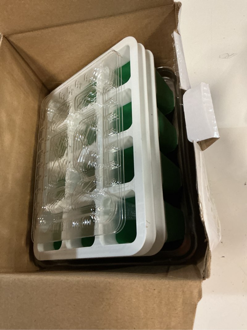 Condition photo showing As Is for Self Watering Seed Starter Tray with Grow Light, 5-Pack 60-Cell Reusable Seed Starter Kit with Soft Silicone, Plant Germination Trays with Humidity Dome for Seeding Planting Growing Transparent