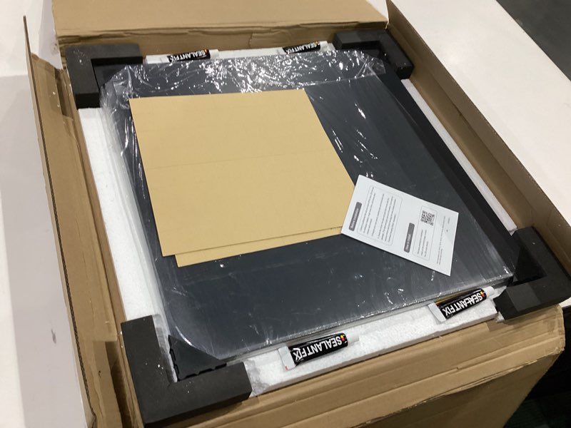 Condition photo showing Good Condition for delma frameless mirror tiles 18"x18"x4 pcs wall mounted, shatter resistant full length tempered glass panels for home gym bathroom bedroom & living room decor 18''x18''-4pcs