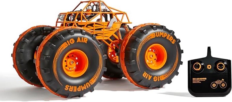 Sharper Image® 4x4 Giant Crusher Remote Control 4WD Truck, High-Speed Off-Road Monster Truck, All-Terrain Tires, LED Headlights, USB-C Rechargeable Battery, Oversized Shocks, 2.4 GHz Wireless Control