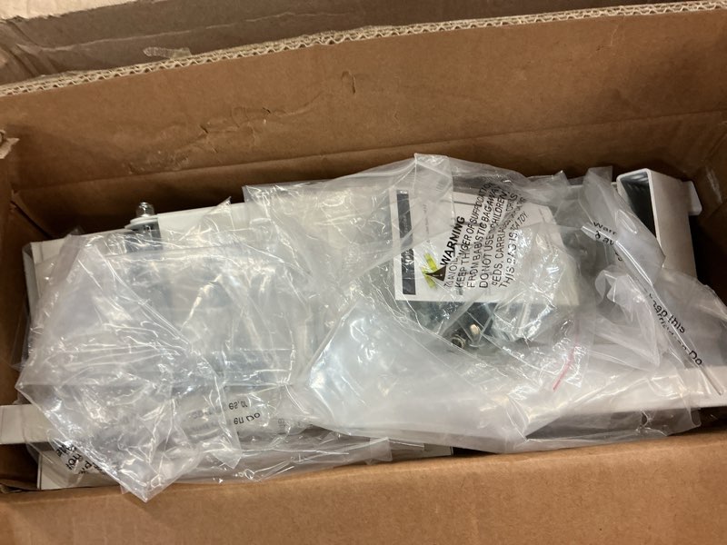 Condition photo showing As Is for window ac bracket - no drill, 25"-47" adjustable, anti-condensation backflow with child safety lock, heavy duty 300+ lbs load, quick install & detachable