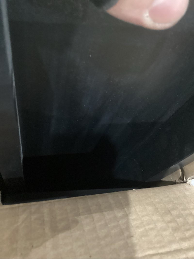 Condition photo showing As Is for Over The Stove Shelf, Wood Stove Top Shelf,31.5" Stove Top Organizer Shelves with 6 Hooks,11.5" Height Over Stove Spice Rack for Kitchen, Black