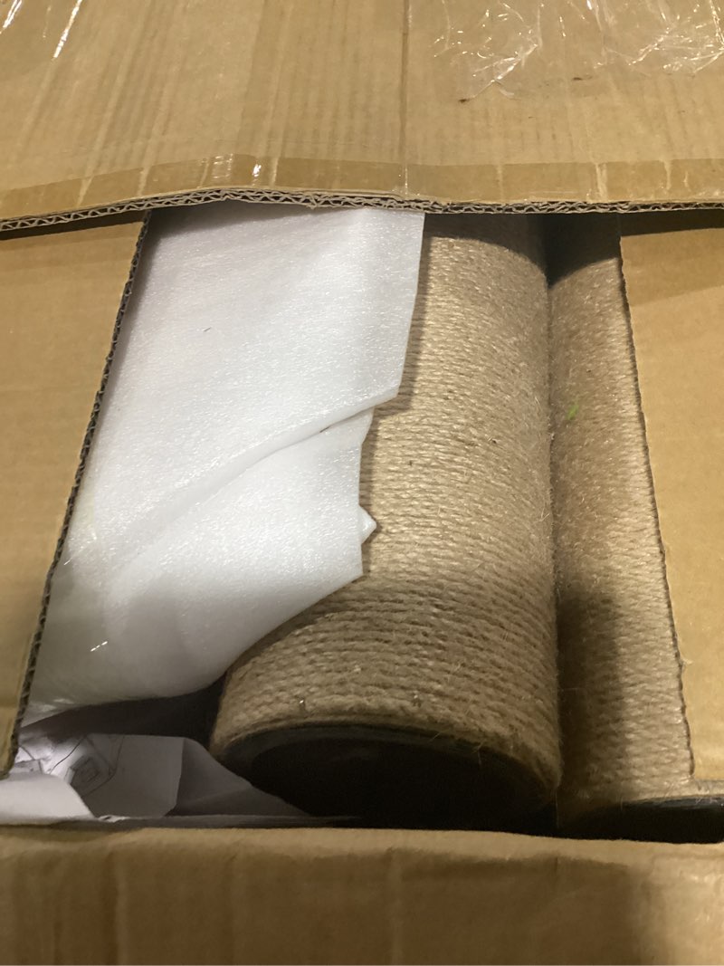 Condition photo showing As Is for Floor to Ceiling Cat Tree Adjustable Height (95-120 Inches) - 5 Tier Tall Cat Tower for Large Cats, Sturdy Sisal Scratching Post with Condo, Space-Saving Design for Multi-Cat Households MT1-1