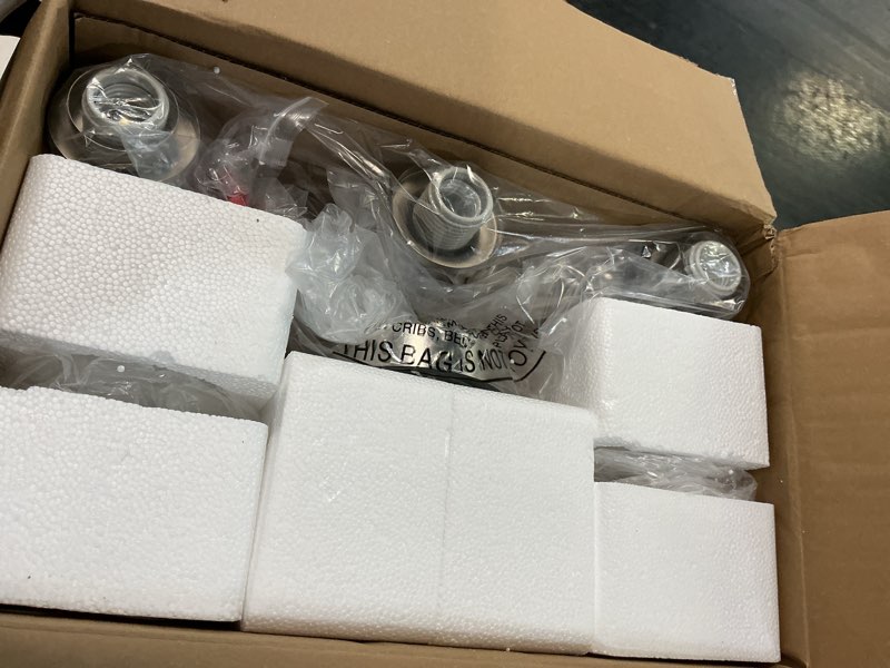 Condition photo showing New/Like New for zarbitta 3-light bathroom light fixtures, brushed nickel vanity light, farmhouse wall lights with clear glass shade, bathroom wall lamp for mirror kitchen bedroom hallway living room hallway cabinet brushed nickel 3-light