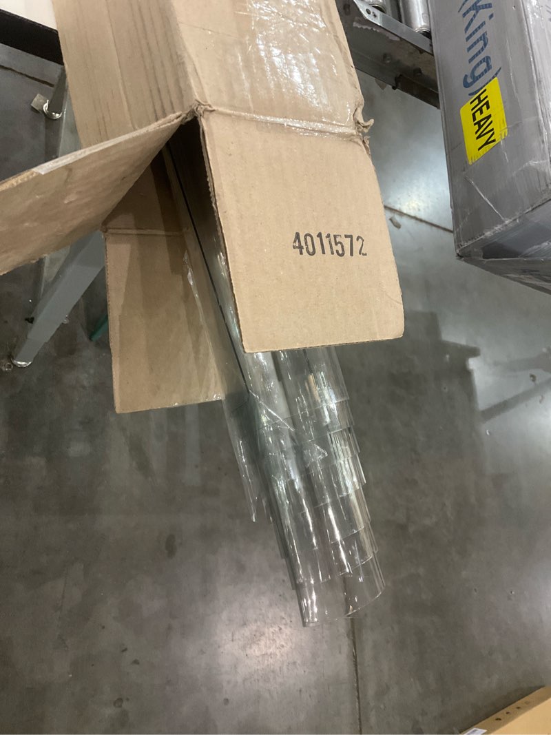 Condition photo showing As Is for 42"X60"Crystal PVC Table Cover Protector, Waterproof PVC Tablecloth, 2MM Thickened Protector for Table, Desk, Coffee Table, Workbench,Dresser, TV Stand, Counter 60" x 42" Clear 2mm