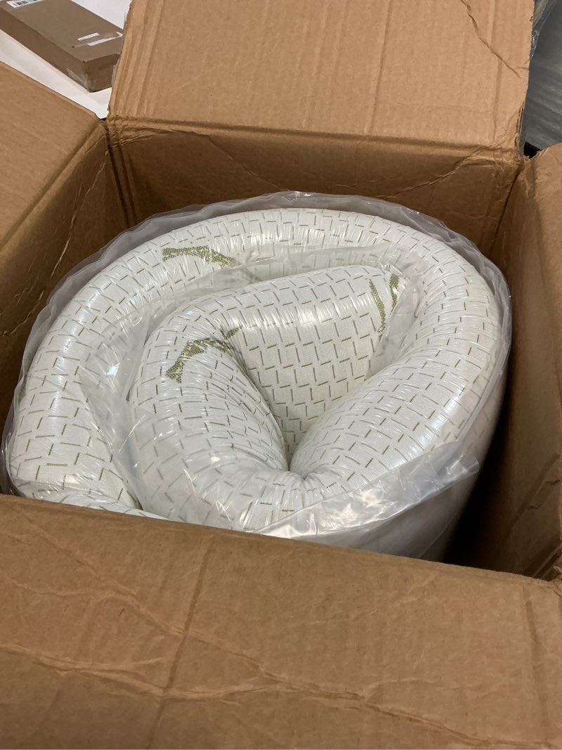 Condition photo showing New/Like New for egohome 10 inch full size mattress, cooling green tea gel memory foam for pressure relief, medium plush, fiberglass free, bed in a box, certipur-us certified, green full 10 inch medium plush
