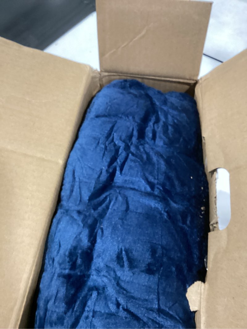 Condition photo showing Good Condition for electric heated blanket full size 72"x84", soft flannel with overheat protection, 9 adjustable heat settings & 10-hour auto-off timer, fast heating for winter comfort, navy blue 08-navy blue full 72"x84"