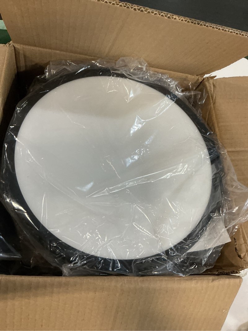 Condition photo showing Good Condition for wkoncldy 12pack 3200lm led flush mount ceiling light, super slim 12 inch ceiling light, 5000k led light for bedroom, living room, dining room … black 12in-12pack