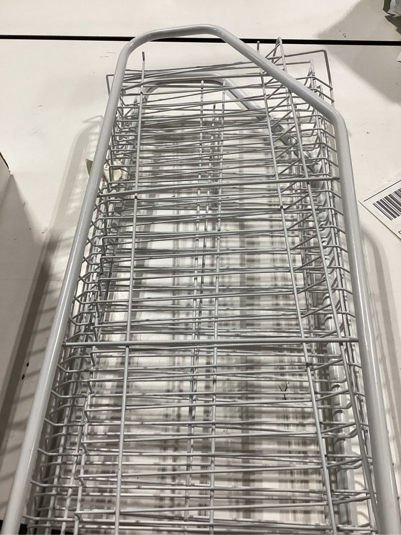 Condition photo showing As Is for 28 h 12-pair 4-tier white steel shoe rack