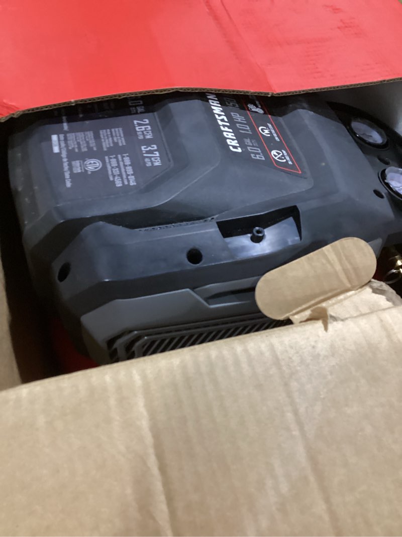 Condition photo showing Good Condition for craftsman 6-gallon portable electric 150 psi pancake air compressor