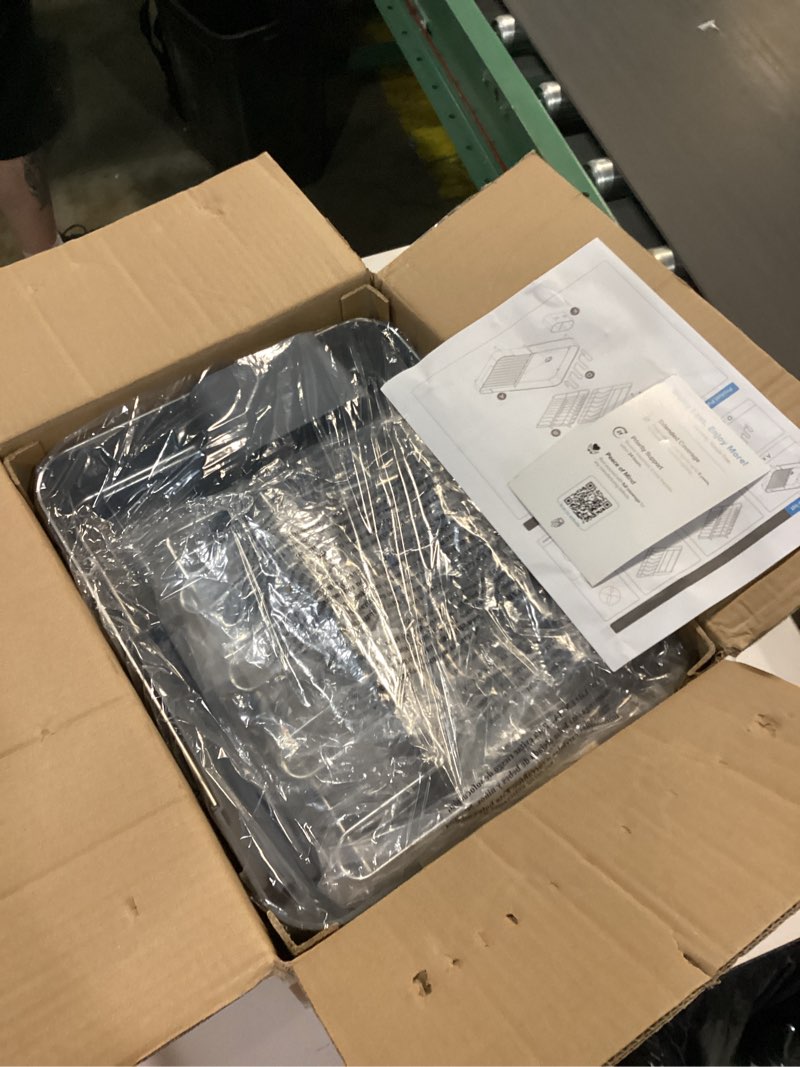 Condition photo showing New/Like New for SUNLY Expandable Dish Drying Rack, Versatile Brackets for Pots & Pans, Space Saving Kitchen Drying Rack, Dish Racks for Kitchen Counter, Stainless Steel Dish Drainers with Extendable Spout, Gray Gray + Silver