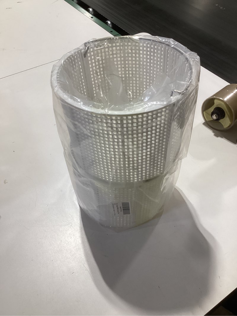 Condition photo showing New/Like New for Pool Skimmer Basket for Hayward SPX1082CA & Aladdin B-152 Skimmers, Filter Basket Assembly with Handle Compatible with Hayward SP1083 SP1084 1085 SP1075 Inground Pool Skimmer Basket, White 2 Pack
