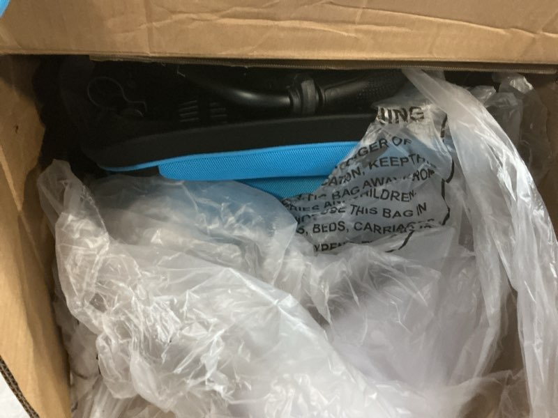 Condition photo showing As Is for Wheelchairs for Adults,Transport Wheelchair Lightweight Foldable with Removable Cushion,Ergonomic Transfer Chair with 11-inch Rear Wheels for All Terrains,Travel Wheelchair,Blue Blue and Black