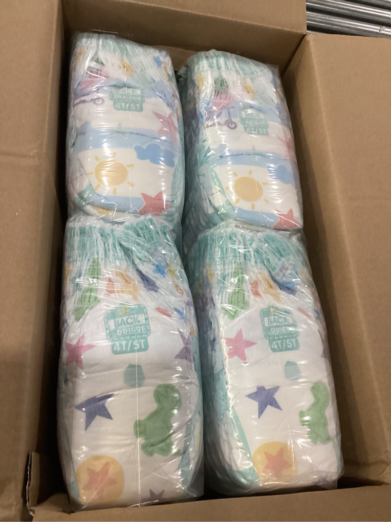 Condition photo showing New/Like New for pampers training pants - easy ups girls & boys - size 4t-5t, 100 count, peppa pig potty underwear (packaging may vary) 4t-5t 100