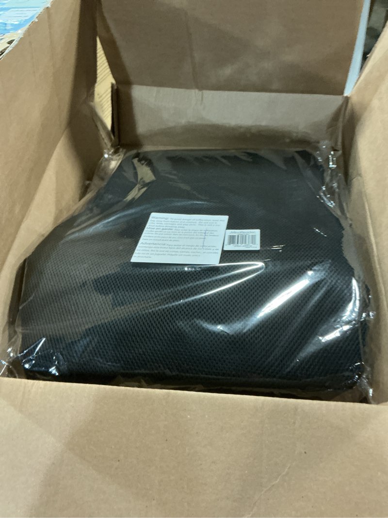 Condition photo showing New/Like New for Mind Reader Heated Air-Cloud Lumbar Cushion, Ergonomic Memory Foam Back Support Pillow with Adjustable Heat Settings and Timer, Black