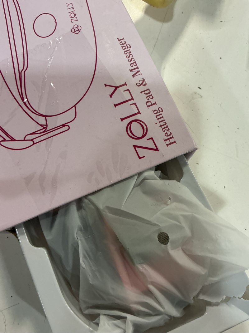 Condition photo showing New/Like New for menstrual heating pad for period cramps – portable heating pad for period cramps relief with heat & massage, wearable cordless warmer for pain relief, rechargeable & wireless for women