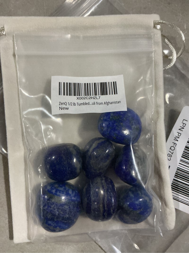 Condition photo showing Good Condition for zenq 1/2 lb tumbled lapis lazuli stones for wicca, reiki, and energy crystal healing, natural lapis lazuli from afghanistan