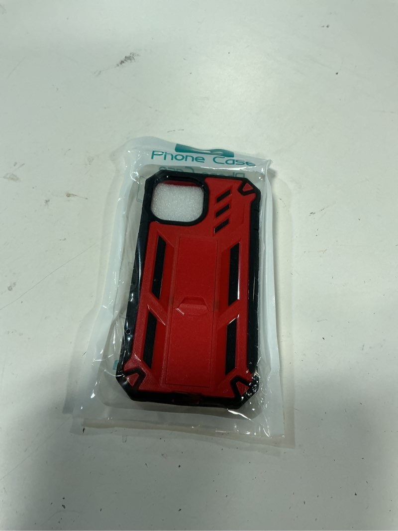 Condition photo showing New/Like New for soios for iphone 13/14/15 phone case: for iphone 16e protective cover with built-in kickstand | heavy duty military grade hard protection shock proof | durable dual-layer design red