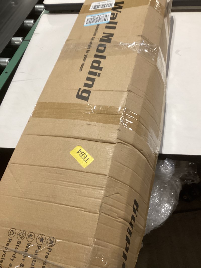 Condition photo showing New/Like New for Art3d 4-Piece Wood Slat Acoustic Panels for Stylish Decor and Noise Reduction, 3D Textured Panel for Ceiling and Wall, Walnut 4Pcs - 94.5 * 7.9 inch Walnut 4