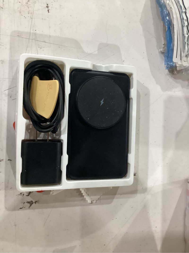 Condition photo showing As Is for 3 in 1 magnetic foldable wireless charger for samsung, fast mag-safe charging station for galaxy s26 s25 s24 ultra plus/z fold/z flip 7/6/5, charger stand for galaxy watch ultra /8/7/6/5/pro, for buds