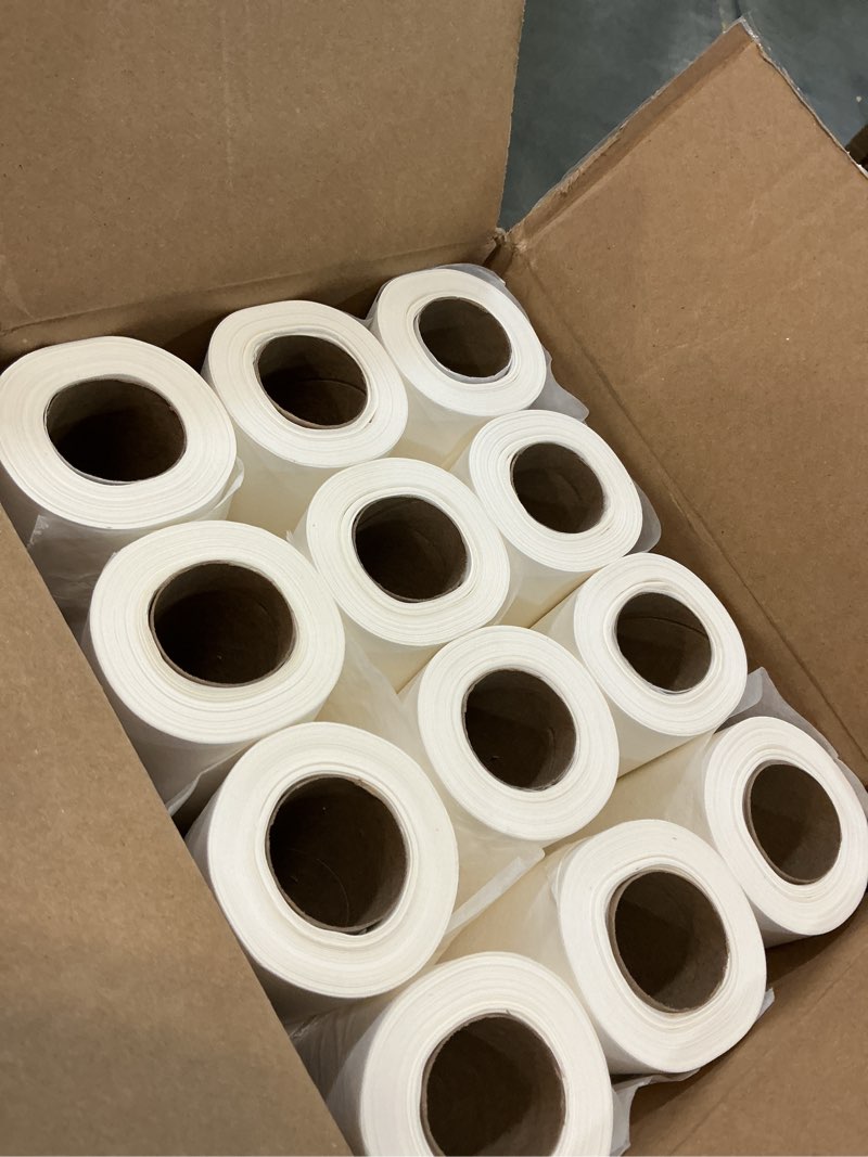 Condition photo showing Good Condition for caring headrest exam table paper, smooth, 8.5" x 225", 12 rolls/case, disposable medical table paper for chiropractors, massage therapists & physical therapy offices, hygienic surface protection