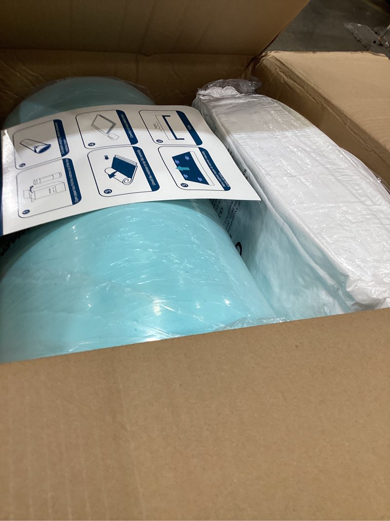 Condition photo showing Good Condition for dual layer 4 inch memory foam mattress topper queen size, 2" cooling gel memory foam & 2" pillow top bed topper, certipur-us mattress cover for pressure relief, 21" deep pocket, white