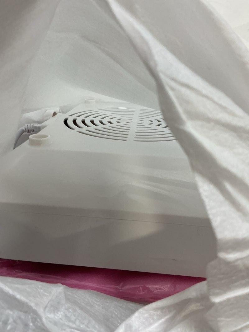 Condition photo showing Good Condition for Nail Dust Collector with Lamp&50pcs Disposable Filter&Dusting Brush, Electric Nail Vacuum Cleaner Dust Fan Suction Machine for Manicure Acrylic Gel Nails Polishing, Low Noise,Salon Home White