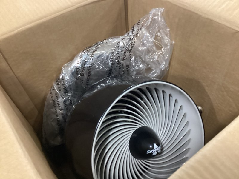Condition photo showing As Is for Vornado Pivot6 Whole Room Air Circulator Fan with 4 Speeds, Remote Control, Rotating Axis, Black