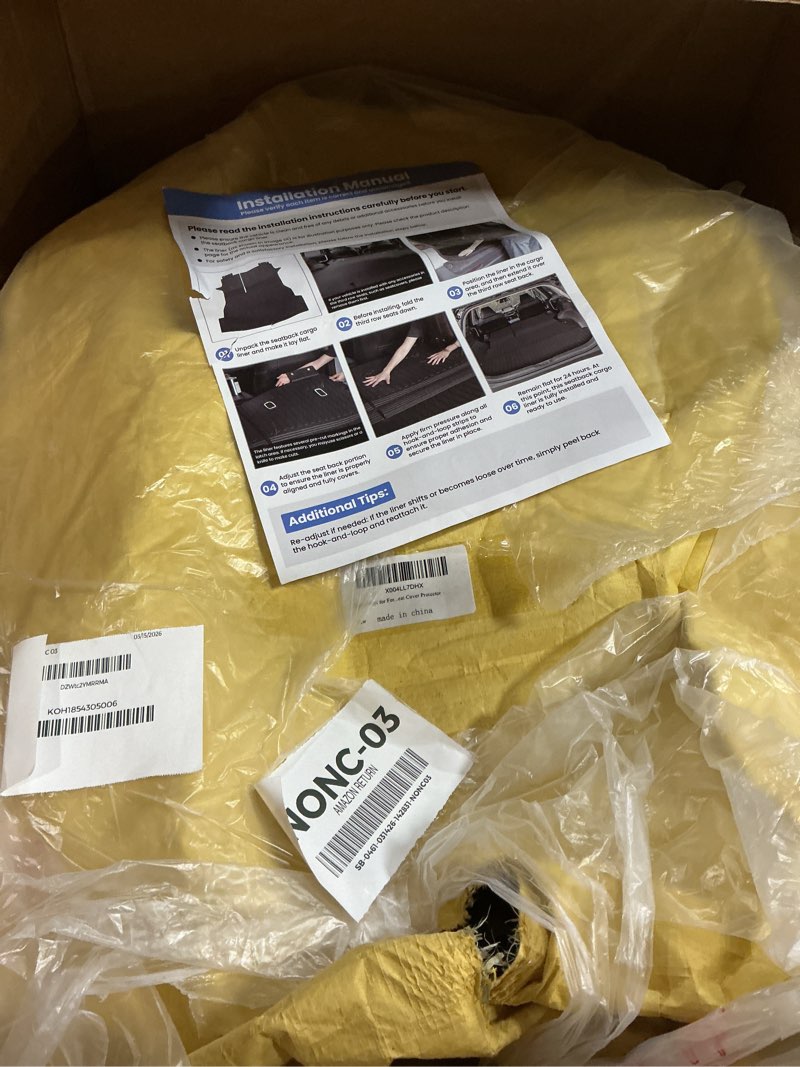 Condition photo showing New/Like New for rav4 cargo liner trunk mat 2019-2024 tpe all weather back seat cover protector accessories (backrest mat+cargo liner)