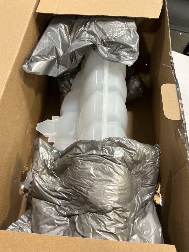 Condition photo showing Good Condition for 603-318 Coolant Reservoir Tank with Cap - Compatible with Ford F-150 2015-2024, Expedition 2018-2024, Lincoln Navigator 2018-2024 - Replaces FL3Z-8A080-A - Engine Coolant Overflow Recovery Tank