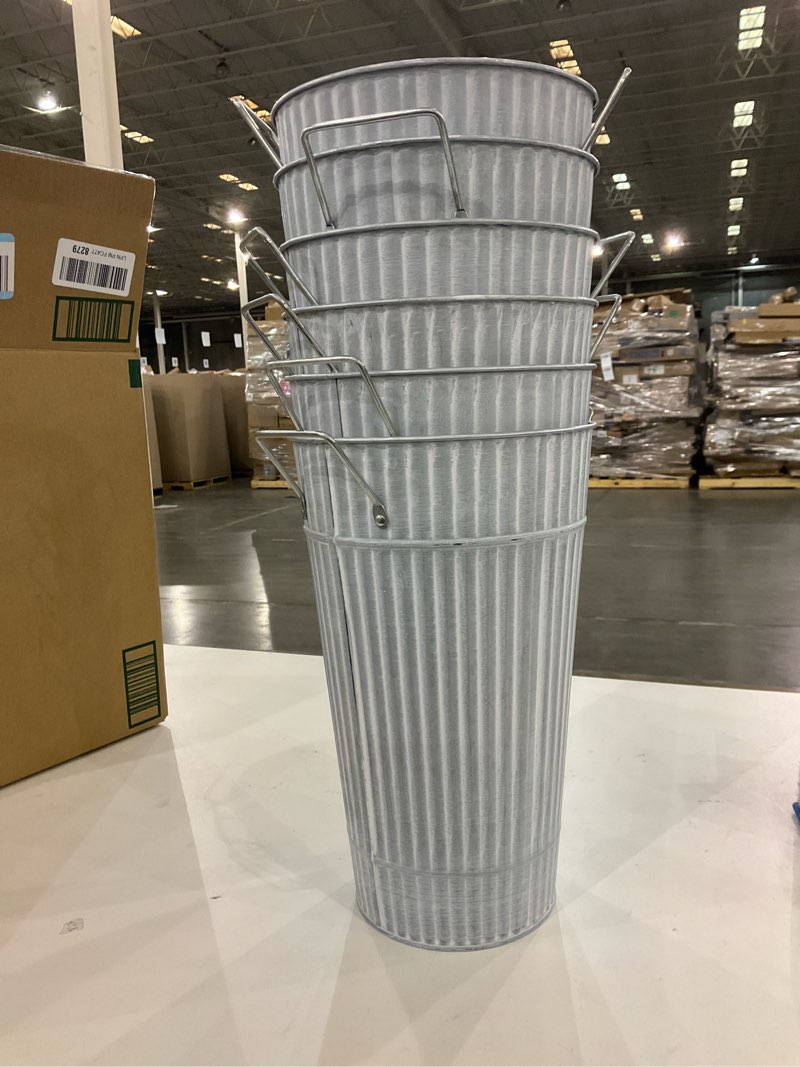 Metal Vase/Planter -6 pc