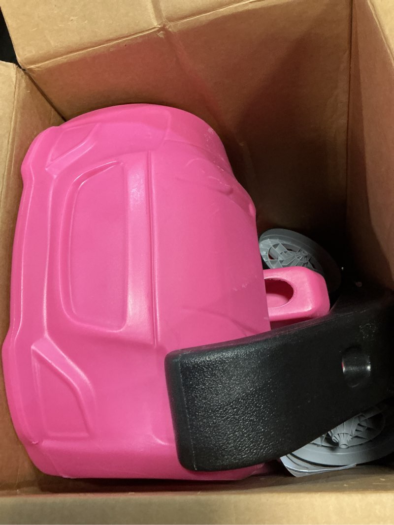 Condition photo showing Good Condition for step2 whisper ride cruiser kids push car, ride on toy, stroller substitute, includes seat belt & horn, made of durable plastic, max weight 50 lbs., for toddlers 1.5-4 years old, pink pink push car
